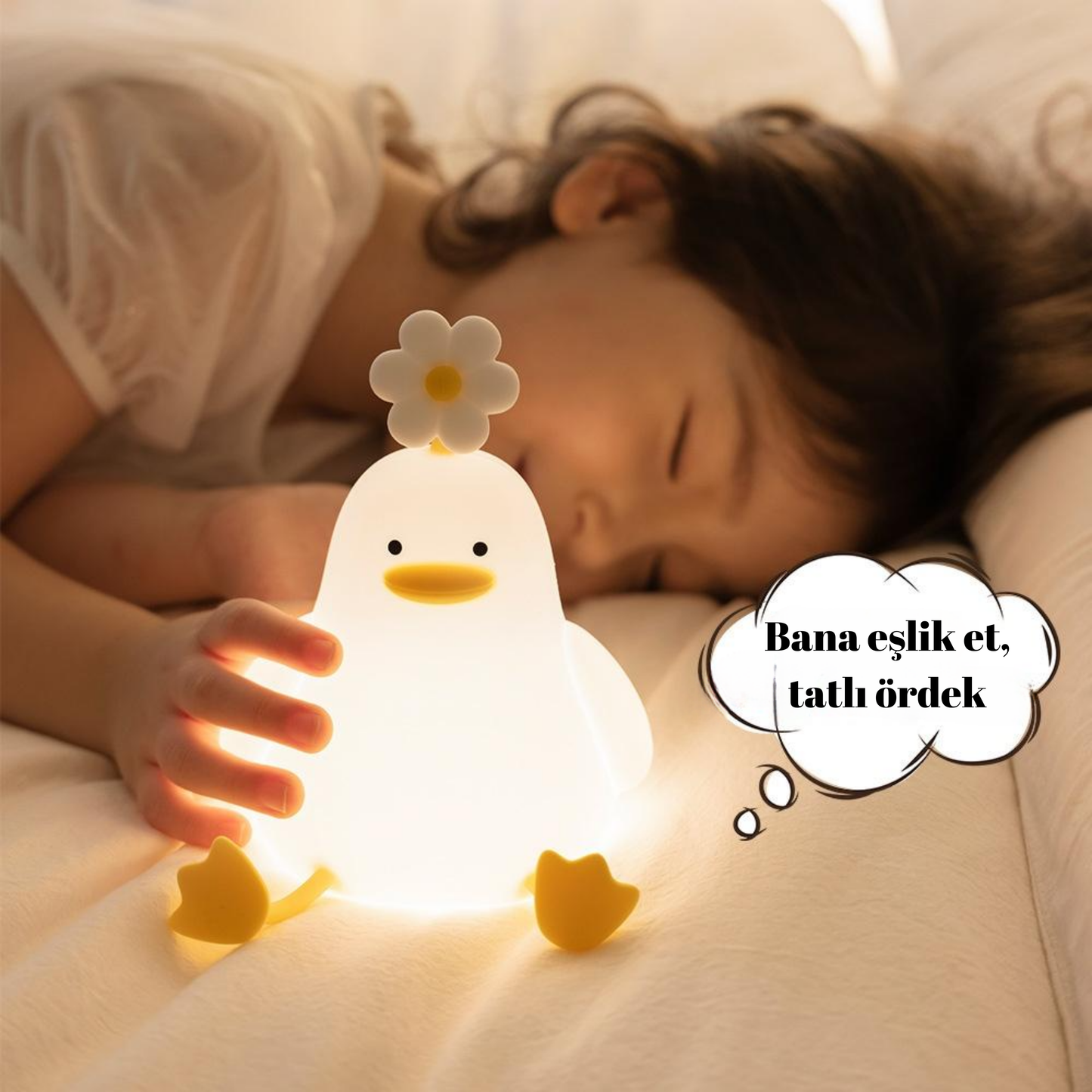 PonchiLight™ Sevimli Ördek LED Squishy Gece Lambası  ✨🦆